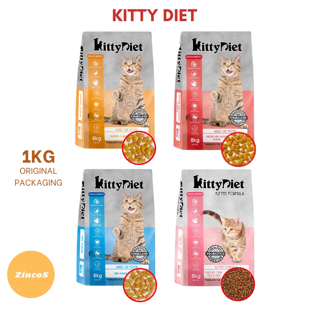 Kitty Diet Adult Kitten Cat Dry Food 1kg Original Packaging Lazada PH