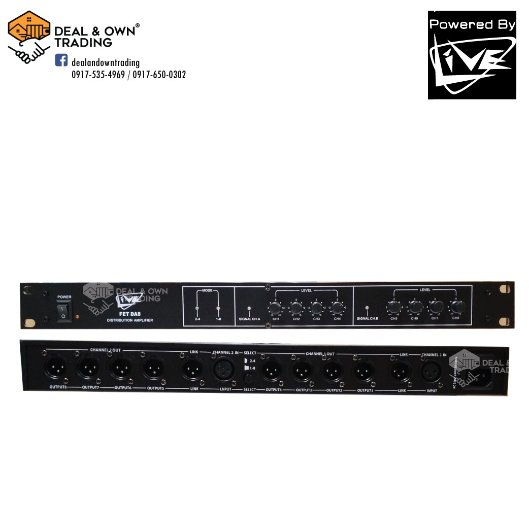Live FET DA 8 Professional Distribution Amplifier 4 Stereo 8 Mono