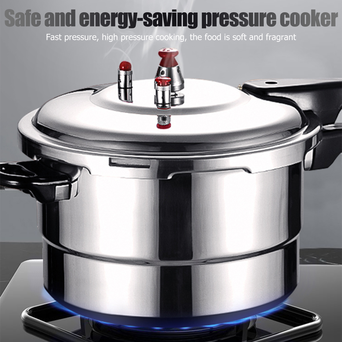 Minp Pressure Cooker, Aluminum Alloy, Compatible with All Heat Sources, Ultra High Pressure and Energy Saving, Time-Saving, Hot Cooking, Aluminum, 3