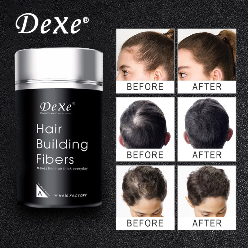 Dexe Hair Building Thickening Fibers Powder Black Hairline Shadow