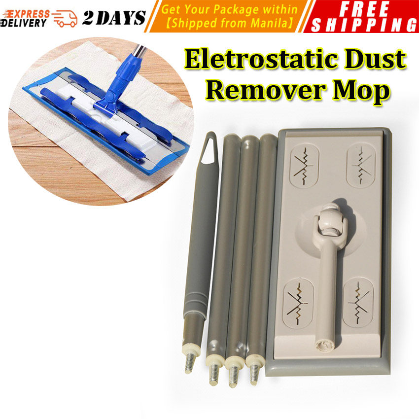 【Electrostatic Dust Removal Mop】Flat Squeeze Mop and Bucket Hand Free Wringing Floor Cleaning