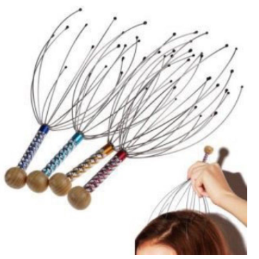 【FUN LIVE】 Bokoma Hand Held Scalp Massager