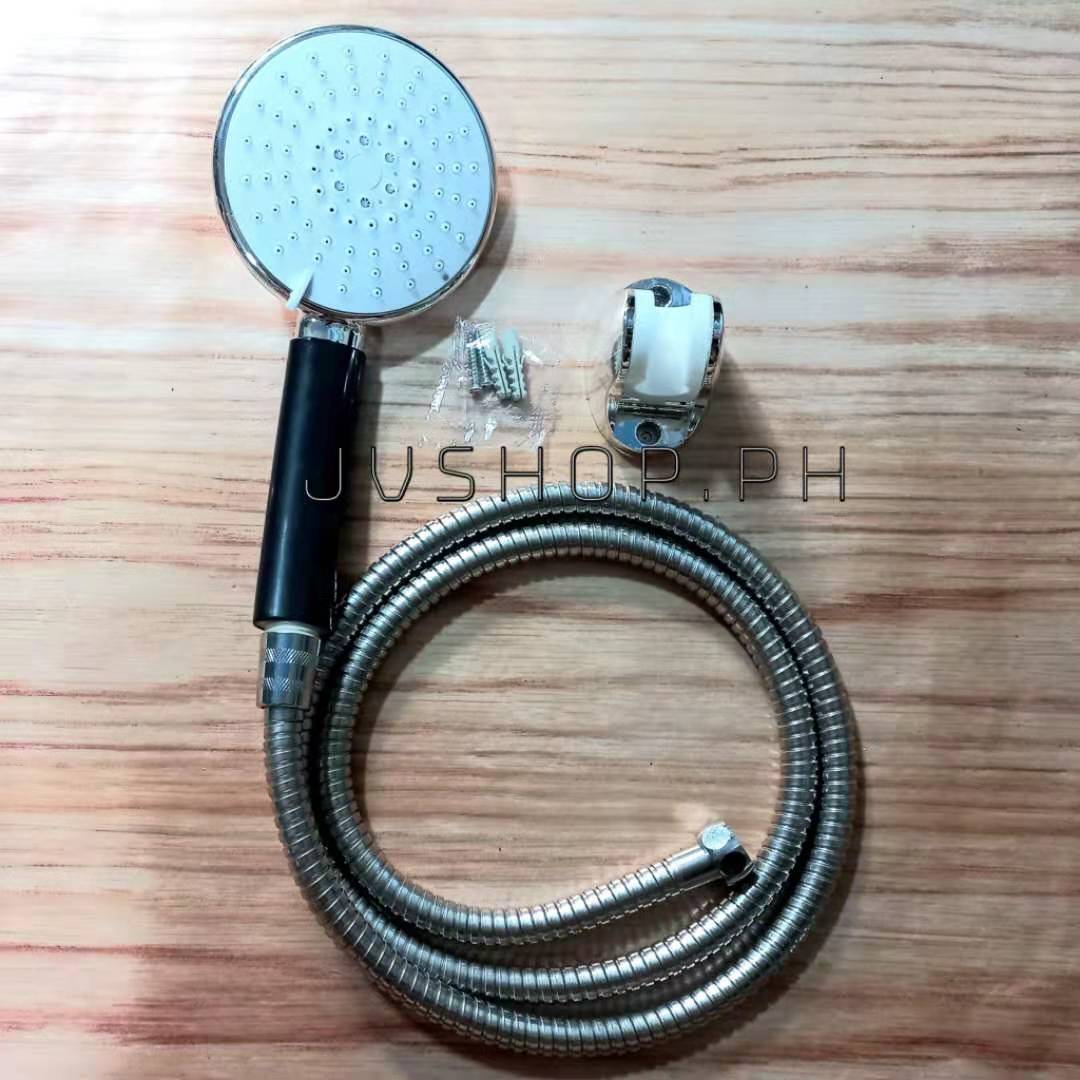 COD 1 SET Telephone Shower Head Hose And Holder With Dual Faucet Set