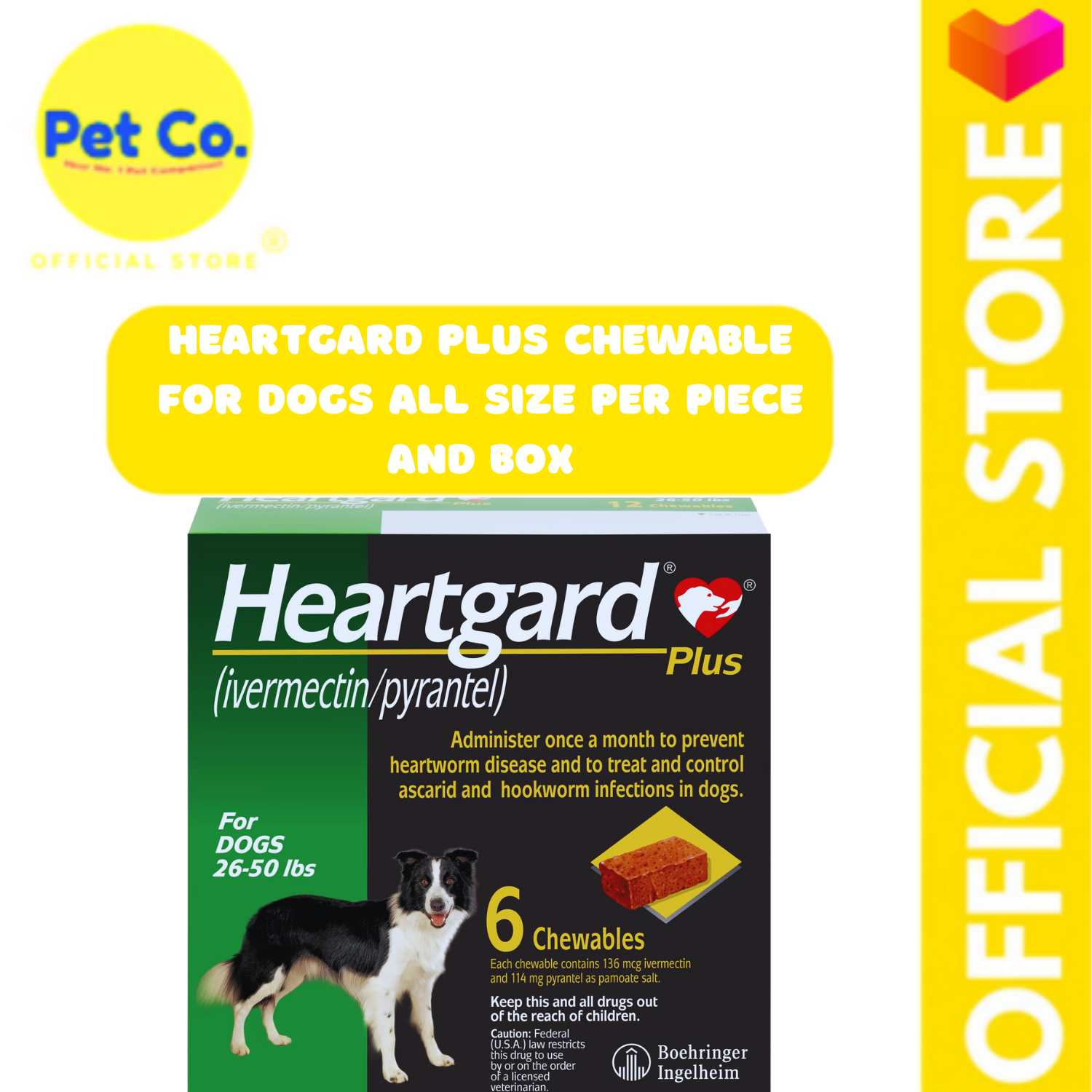 HEARTGARD PLUS CHEWABLE FOR DOG ALL SIZE SET 0F Lazada PH