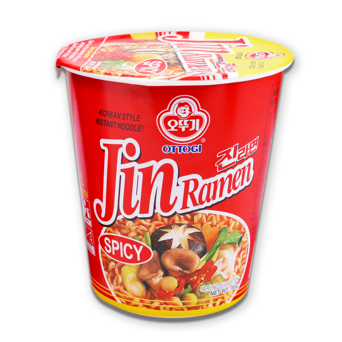 Ottogi Jin Instant Ramen Noodles 120g and Jin Ramen Cup Noodles 65g