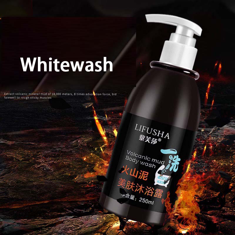 LIFUSHA 250ML Volcanic Mud Body Wash Whitening Shower Gel Exfoliate