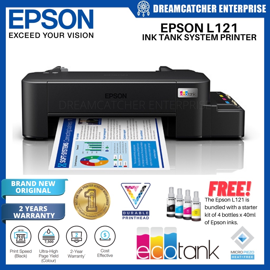 Epson L120 / L121 Inkjet Ink Tank System Printer [Brand New Original] Uses 664 Lazada PH