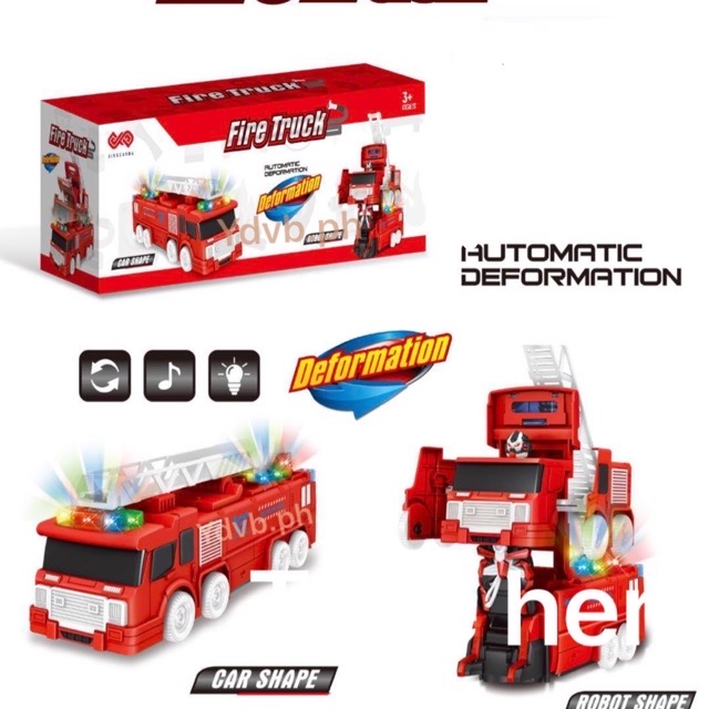 fire engine transformer toy