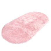Keimav Oval Fur Rugs - Plush, Non-Slip, Water Absorbent