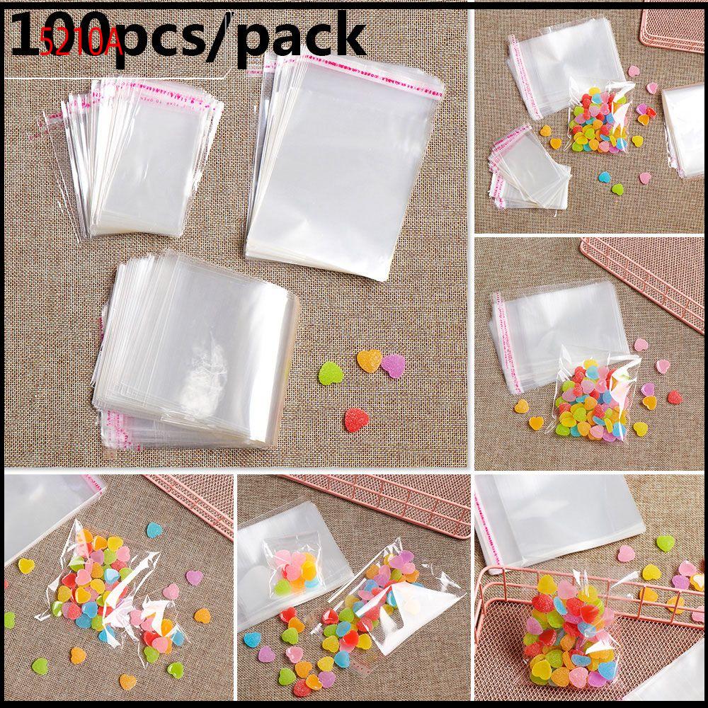 Transparent Plastic Bags Candy Packaging Bag Christmas DIY Party Gift Bag  100Pcs