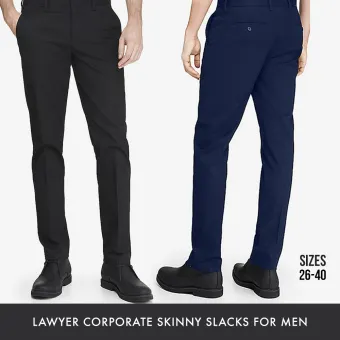 slim fit black slacks