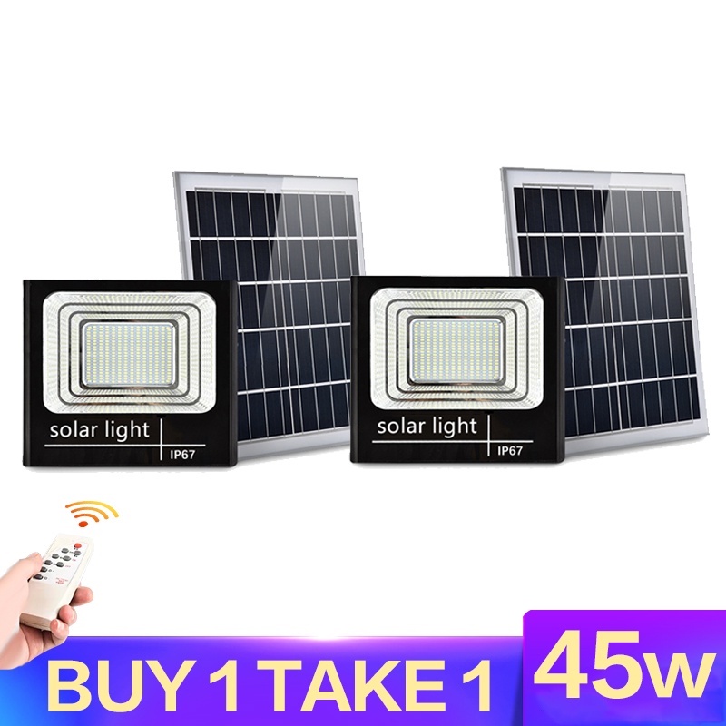 solar light 【BUY1 GET1】Solar light 10 Years Warranty LED Flood Lights Outdoor Waterproof Solar