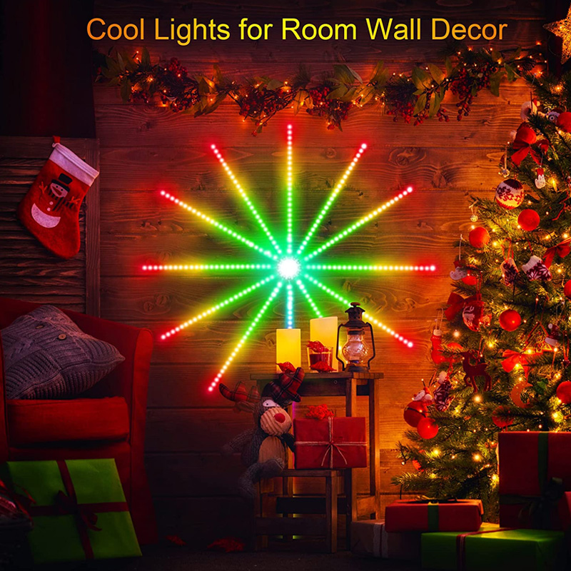 LED Firework Strip Lights RGB Dream Color Smart Music Sync APP / Remote  Control