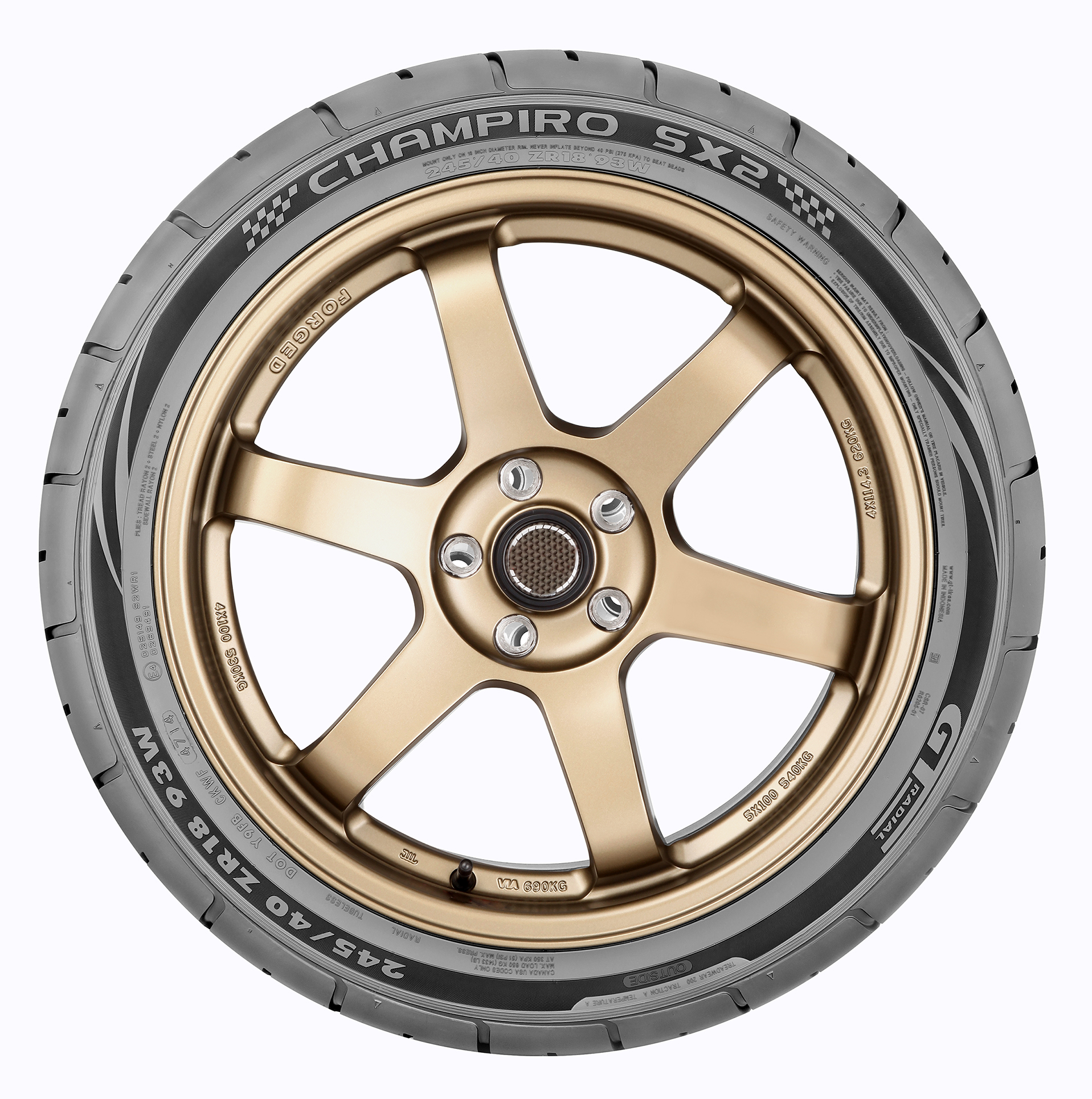GT Radial 215/40 ZR17 83W CHAMPIRO SX2 Tire ( 215/40R17 Gajah