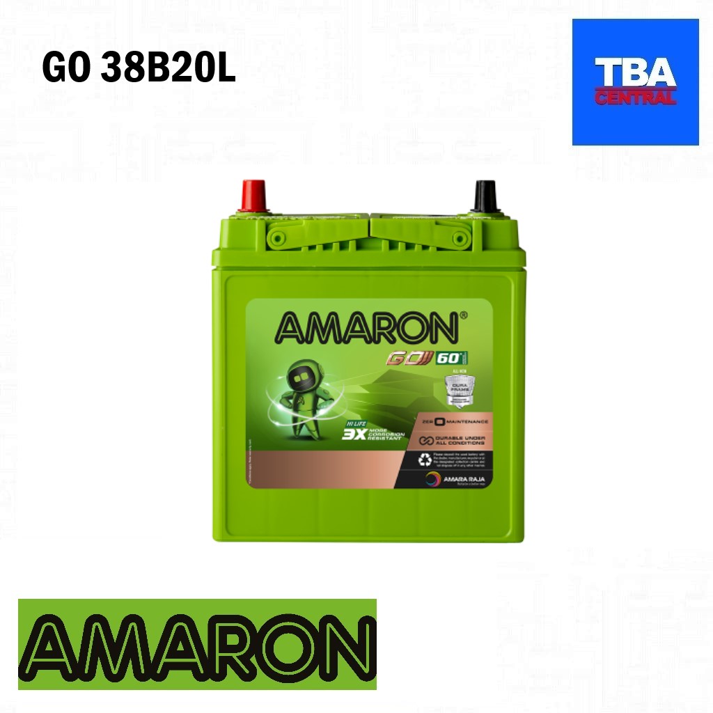 AMARON GO 38B20L CAR BATTERY QR-1567648 | Lazada PH