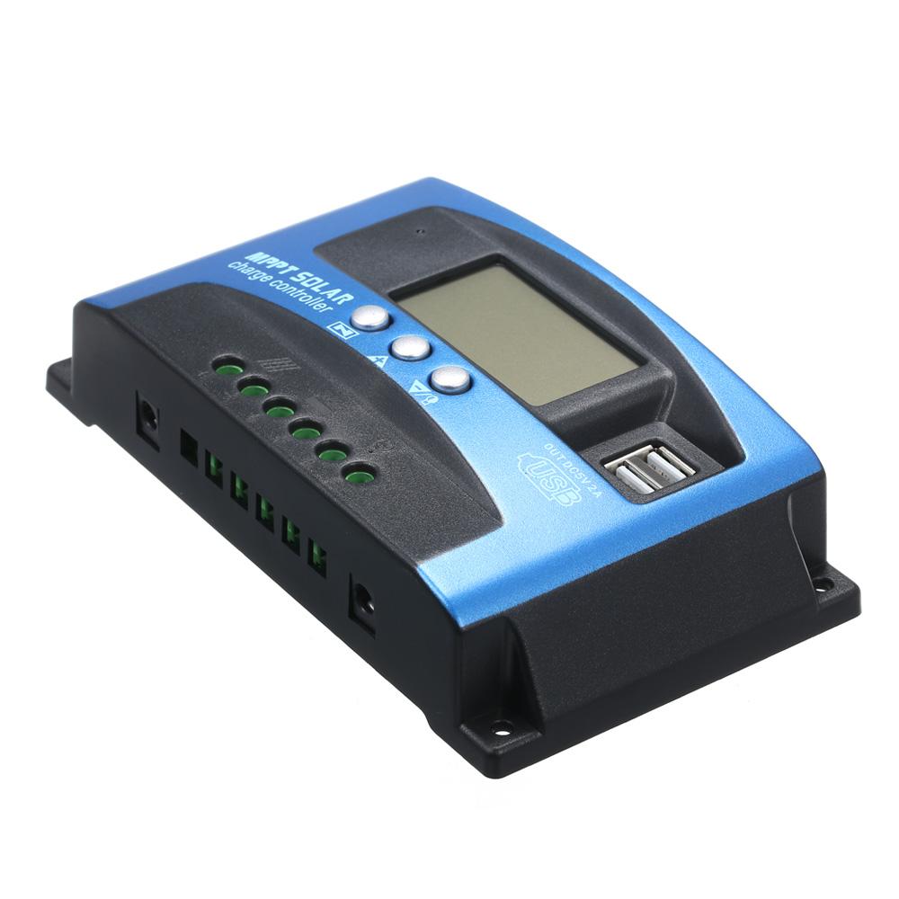 Bộ Điều Khiển Sạc Năng Lượng Mặt Trời 100A MPPT Tấm Pin Năng Lượng Mặt Trời Tự Động Hiển Thị Màn Hình LCD USB Kép Bộ Điều Chỉnh Sạc Fannlady