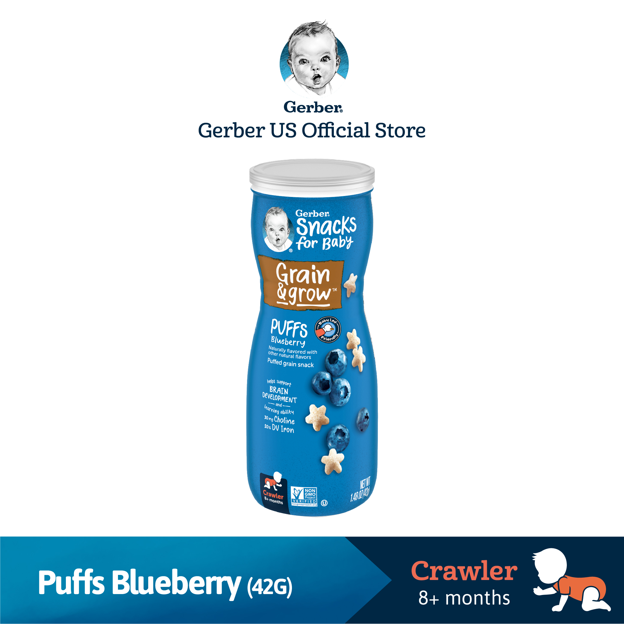 Gerber Puffs Blueberry 42G Lazada PH