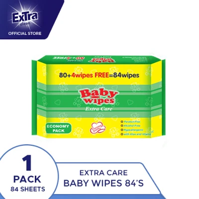 Extra Care Baby Wipes 84's Pack of 1