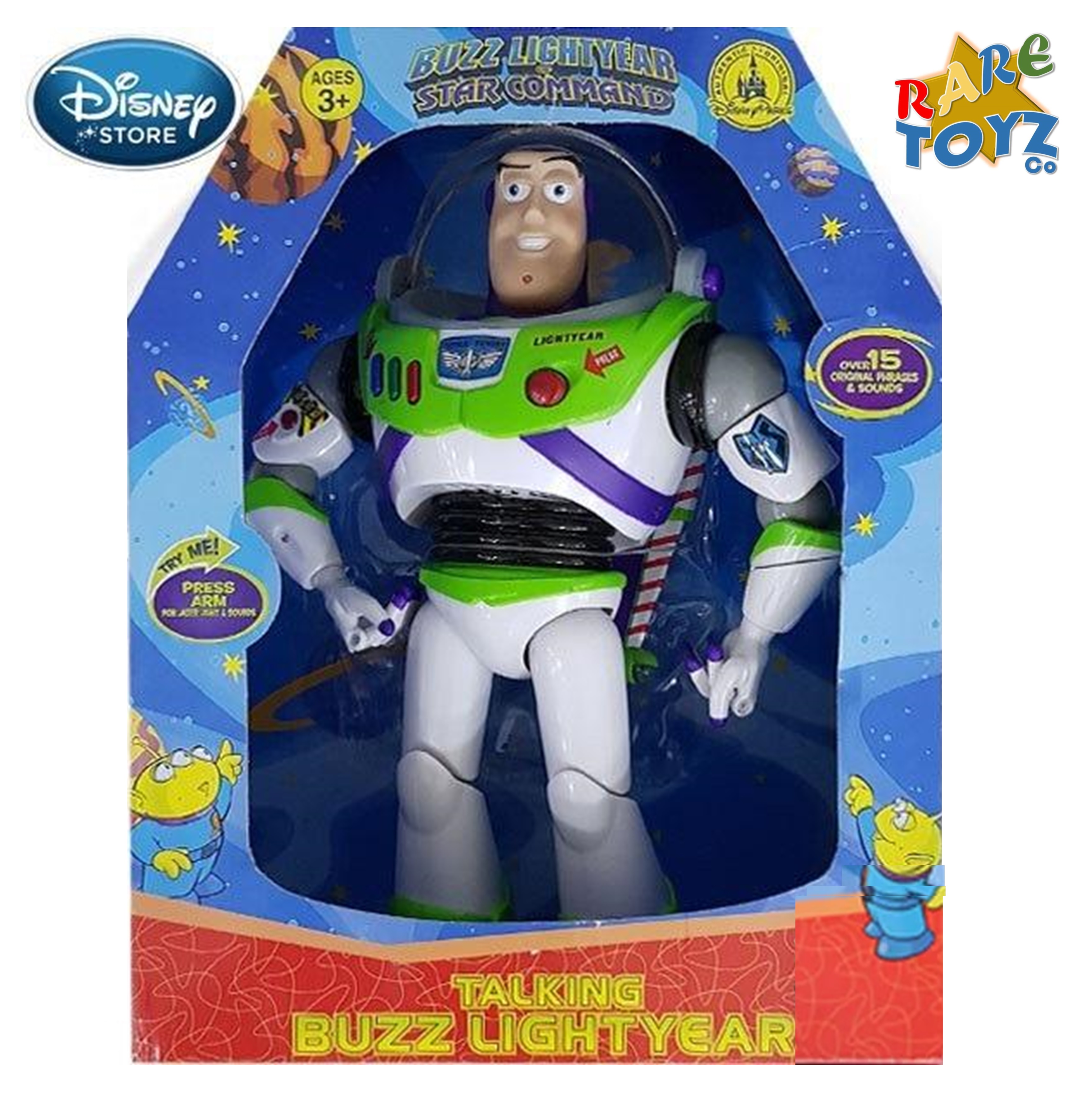 Buzz Lightyear Toy Story Talking Action Figure Movie Sze Authentic Original By Disney Store