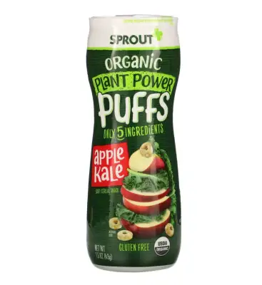 Sprout Organic USA, Plant Power Puffs, Apple Kale, 1.5 oz (43 g)