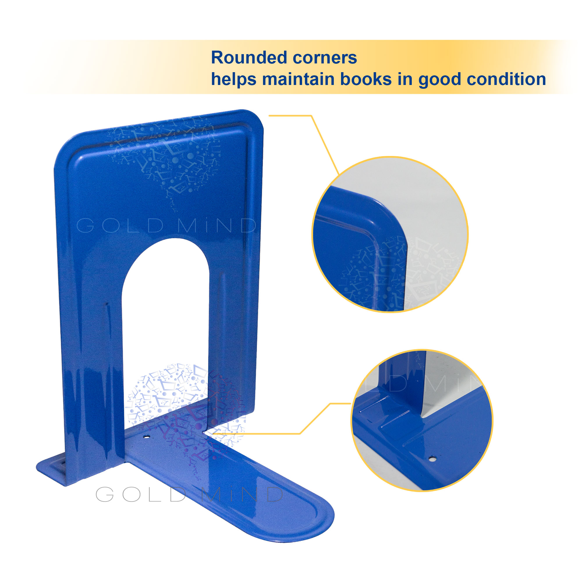 Heavy Duty Metal Bookends 7 1/2" Height 1 Pair (2pcs) Bookend, Book End