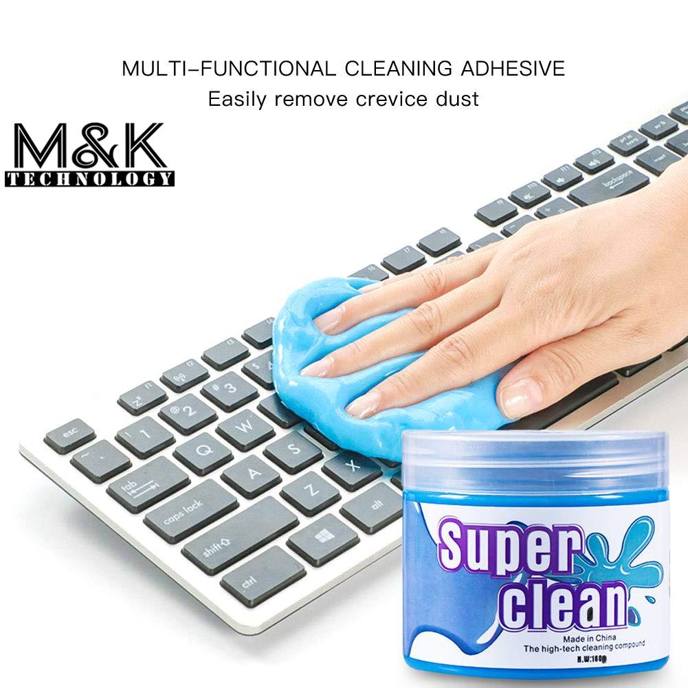 PC Tablet Blue, 15 Bags Pet Hair Screens Calculators Laptop Car Air Vent Cleaning Gel Keyboard Cleaner Computer Dust Remover Universal Cleaning Tool for Remote Controll TV screen 