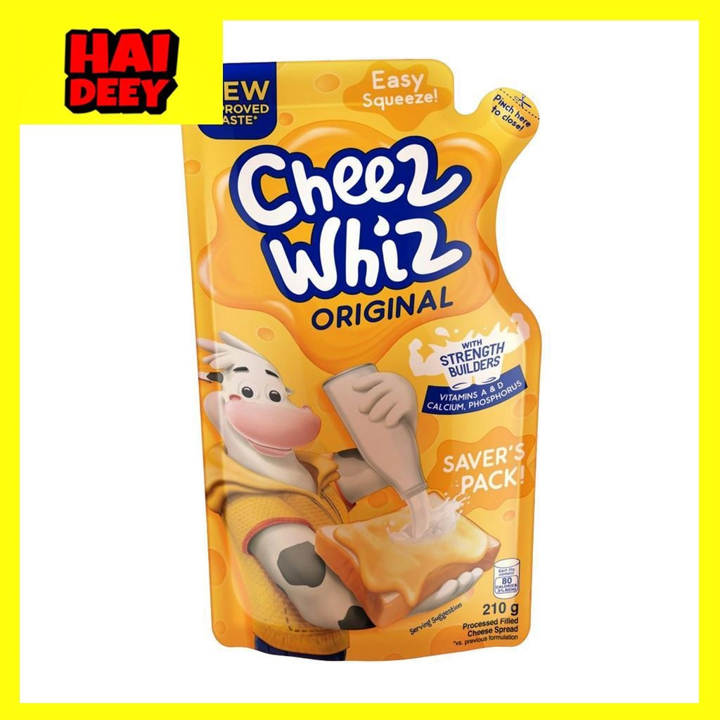 Haideey Cheez Whiz Original Cheese Spread Stand Up Pouch Creamy Milky