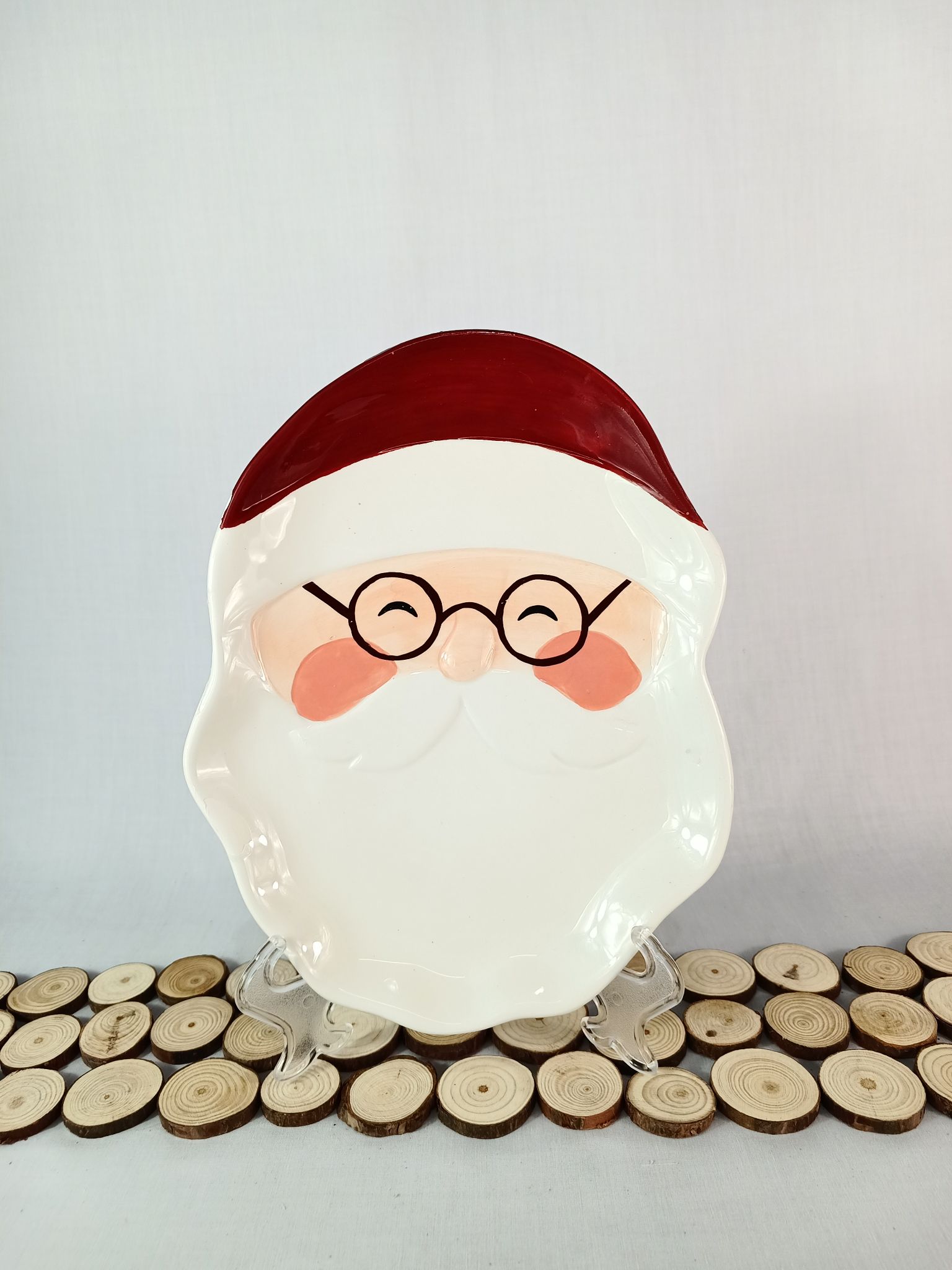Decorative Christmas Santa Face Plate Home Décor, Collection, Gift