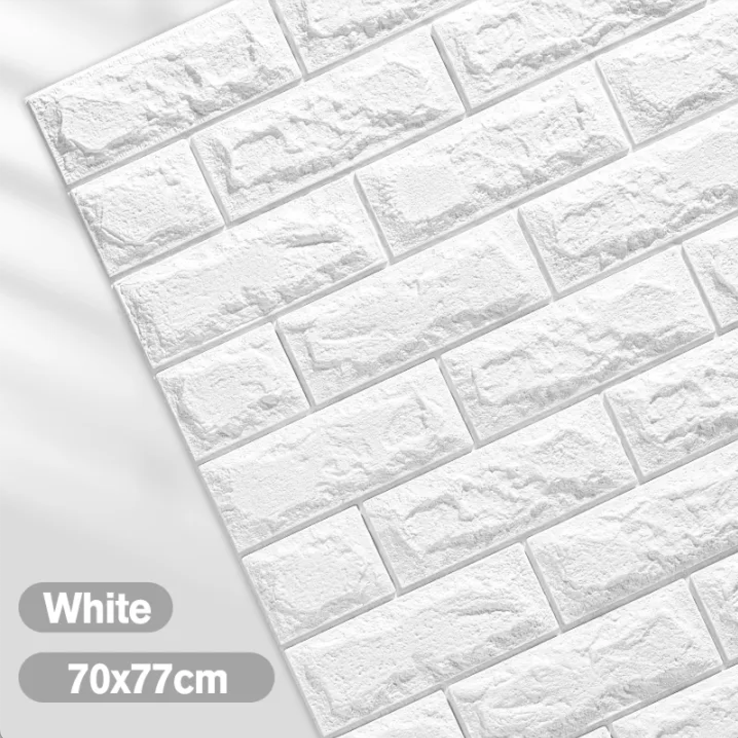 10PCS 3D Wallpaper Sticker Wall Decoration Foam Brick Waterproof Self