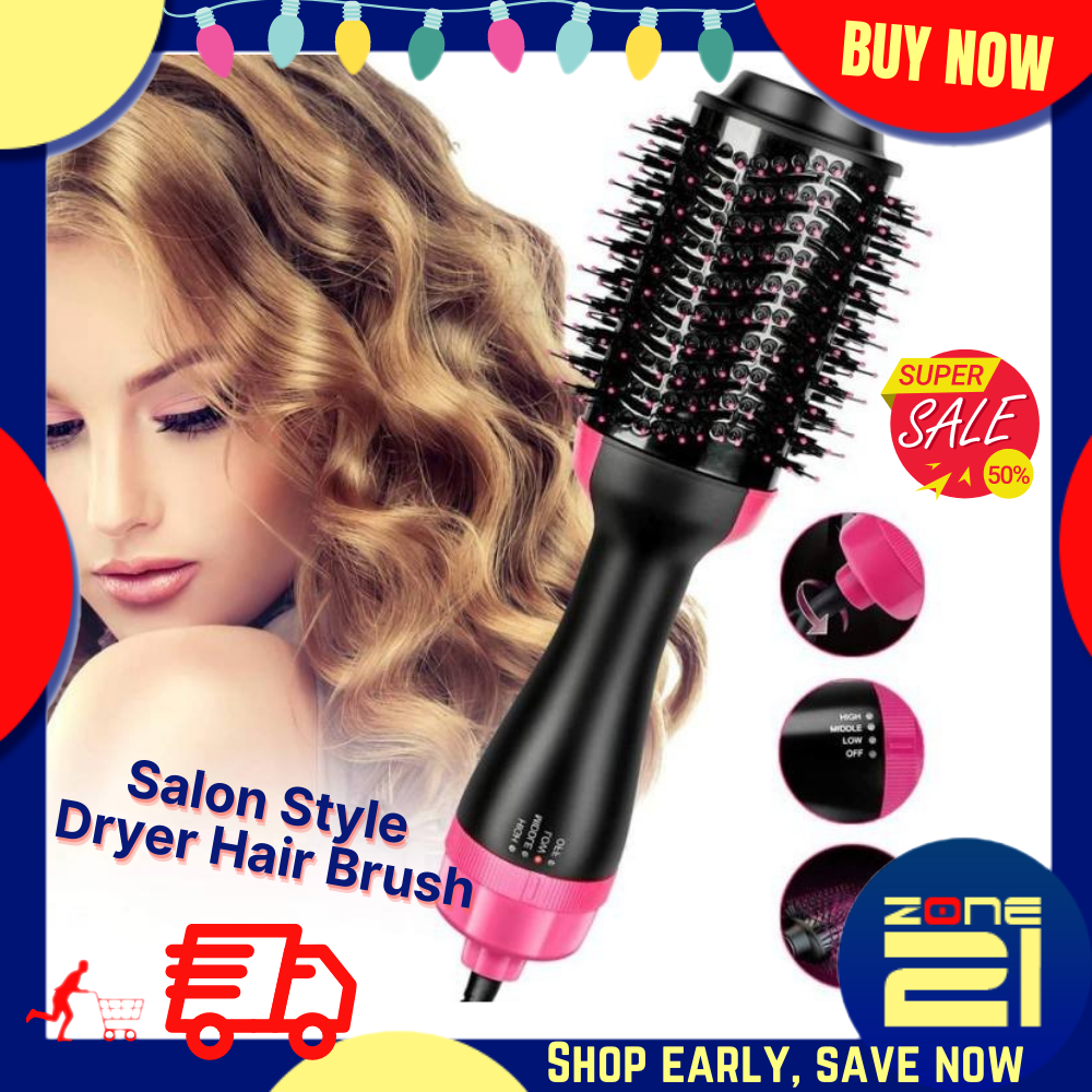 zOne21 | Professional Salon Style Hair Dryer And Straightener Volumizer  Blower Brush One Step Original Hair Styling Tool - Rotating Wire | Lazada PH