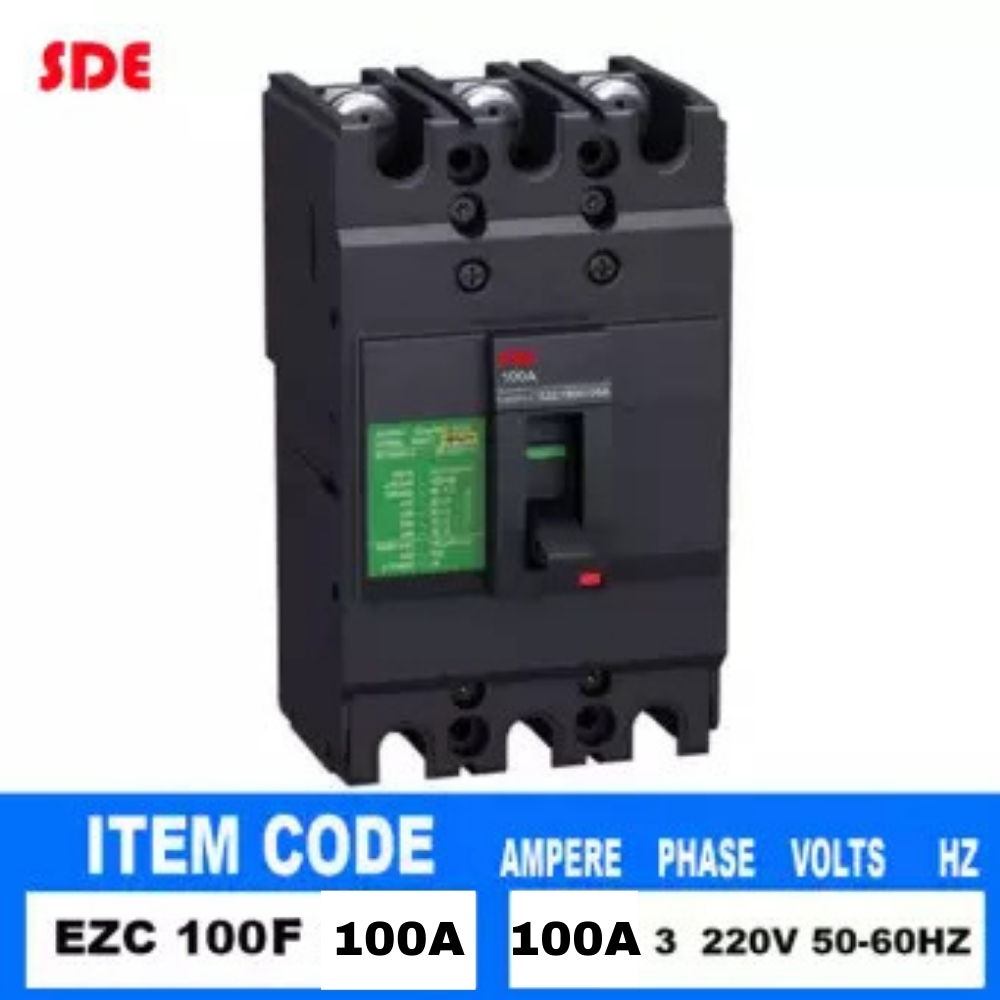 SDE MCCB Molded Case Circuit Breaker Moulded Case Circuit Breaker EASYPACT EZC100F 100A 100 A 3P