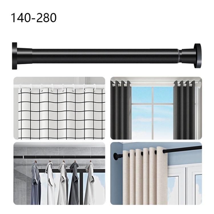 【Manila Stock】90280cm Telescopic Shower Curtain Rod Adjustable Window