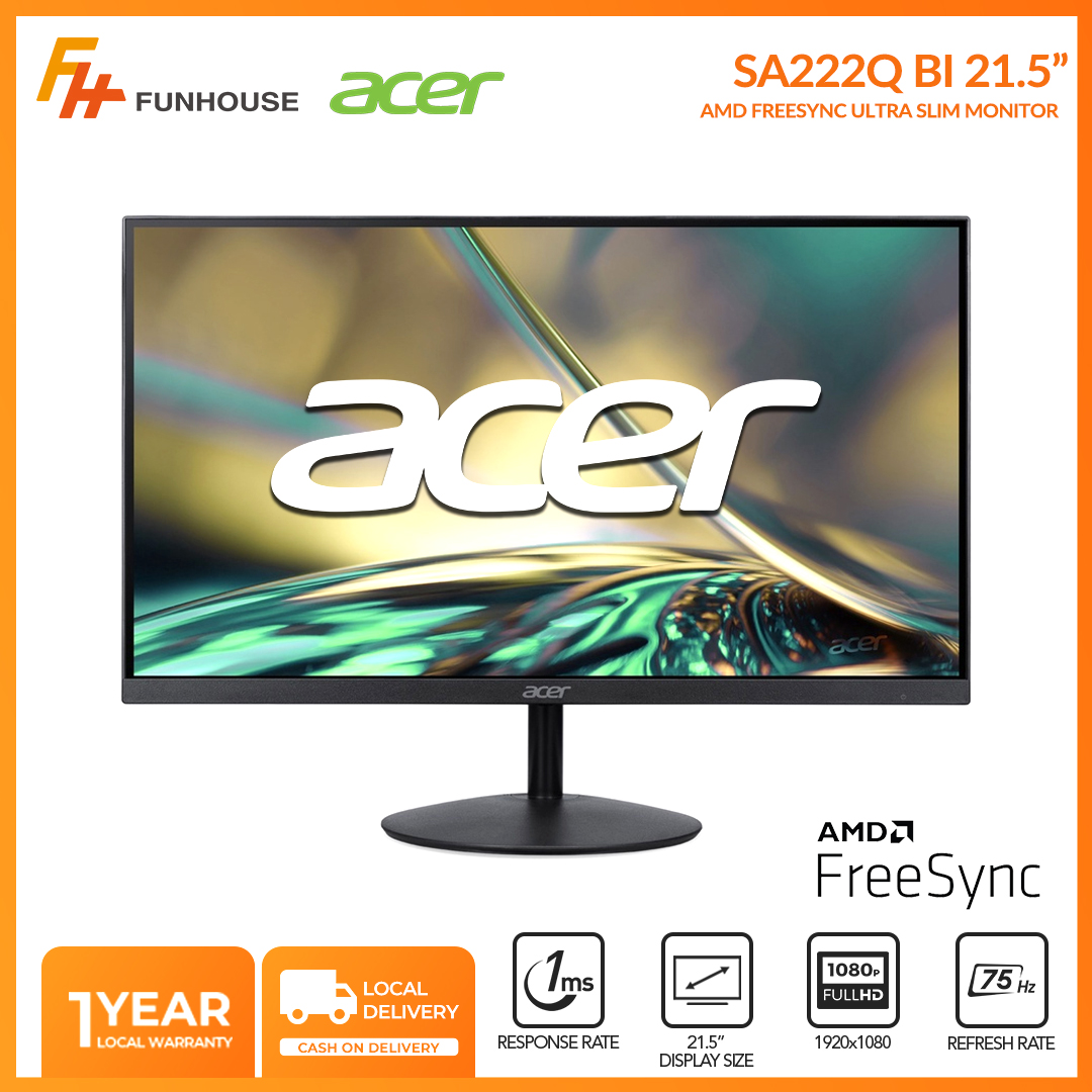 Acer SA222Q BI 21.5" FHD 1920x1080 VA Technology 1ms 75Hz AMD FreeSync