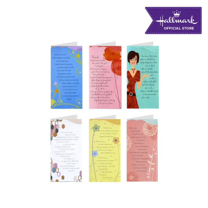 Hallmark Assorted Friendship Greeting Cards Between You And Me Set B 6 Pcs Cards And Envelopes Lazada Ph
