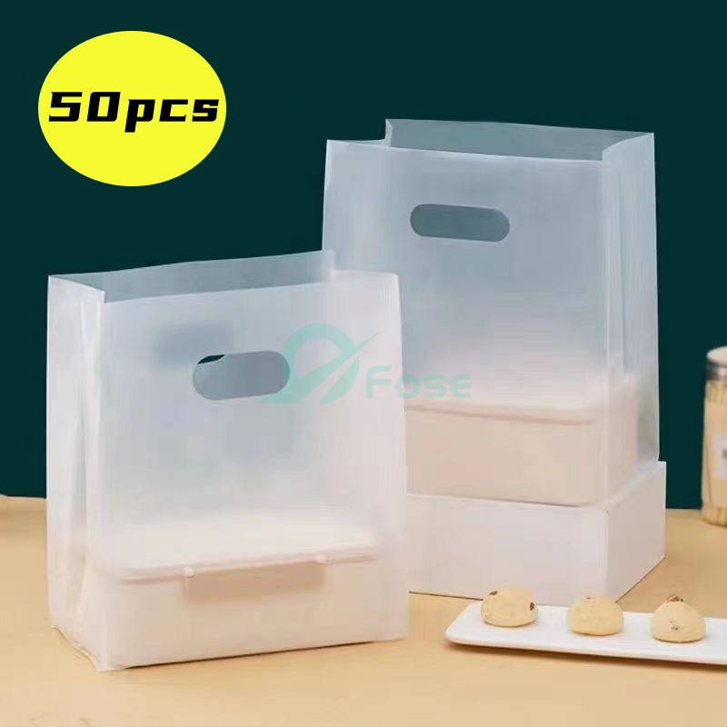 50PCS) PE Biodegradable Plastic Bag Plastic Bag with handle design