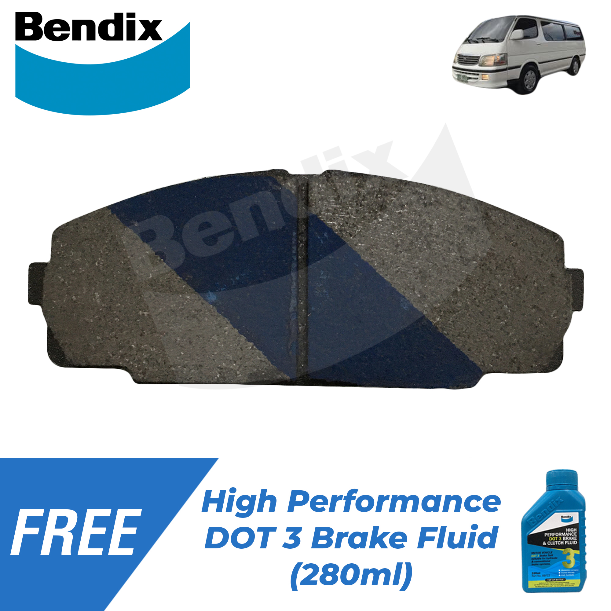 Bendix Brake Pads GCT DB1328 Front Set for Toyota HiAce Super Grandia