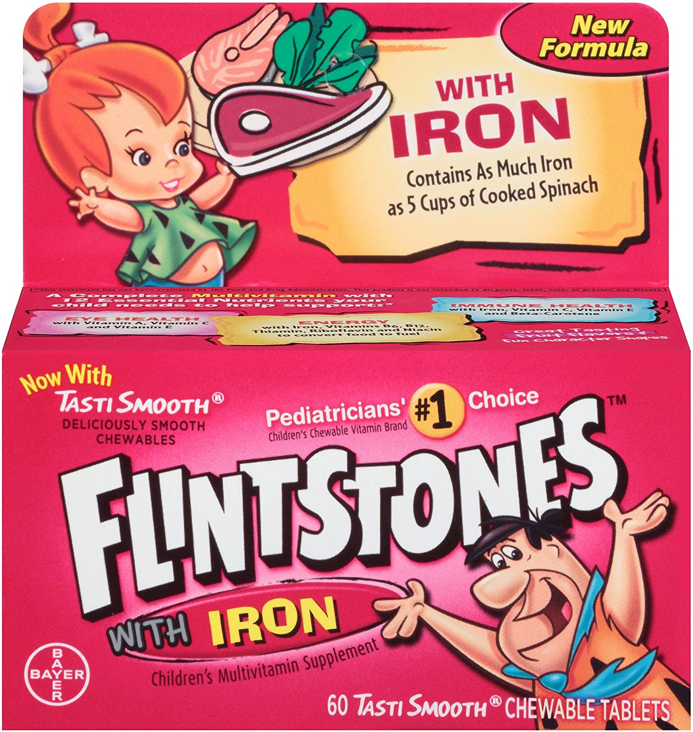 Flintstones Chewable Kids MultiVitamins with Iron 60 chewable tablets