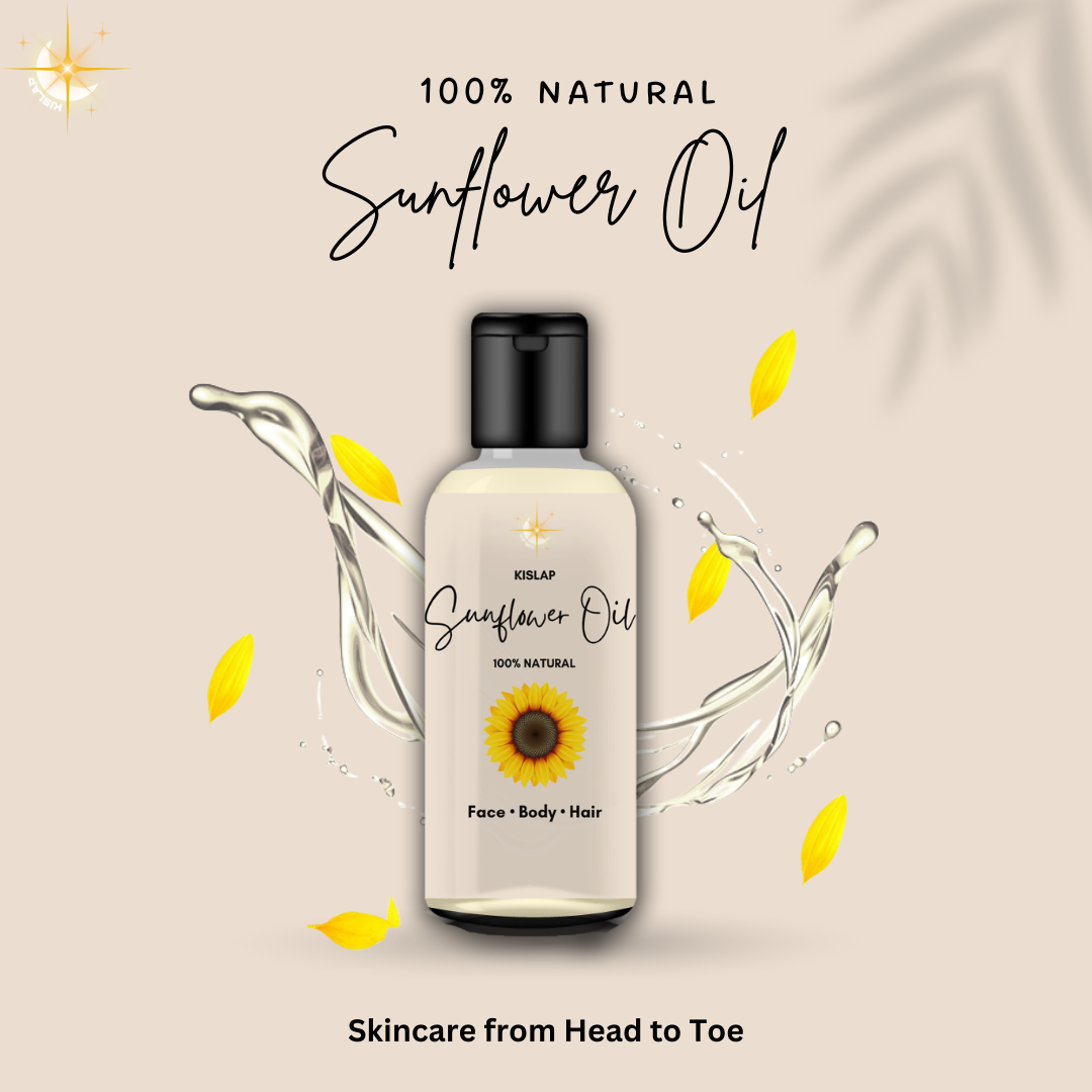 KISLAP Sunflower Oil for Face, Hair and Body, Hair Grower, Scar Remover, Antiaging, Acne