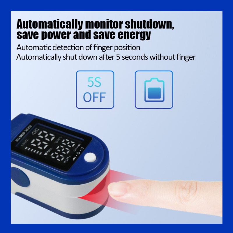 Portable Fingertip Pulse Oximeter Digital Display Blood Oxygen Monitor