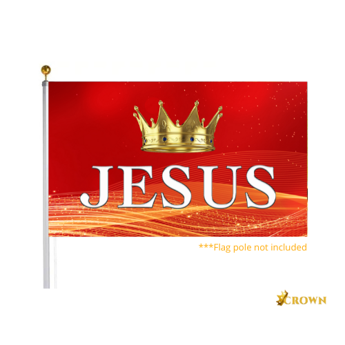 Worship Flags and Banners CROWN JESUS Christian Flags Lightweight