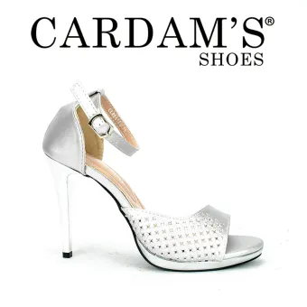 silver heeled sandals