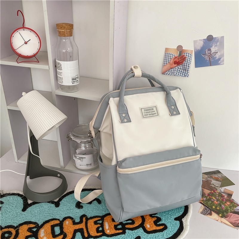 Doughnut style backpack for women School Bag Korean Student Backpack