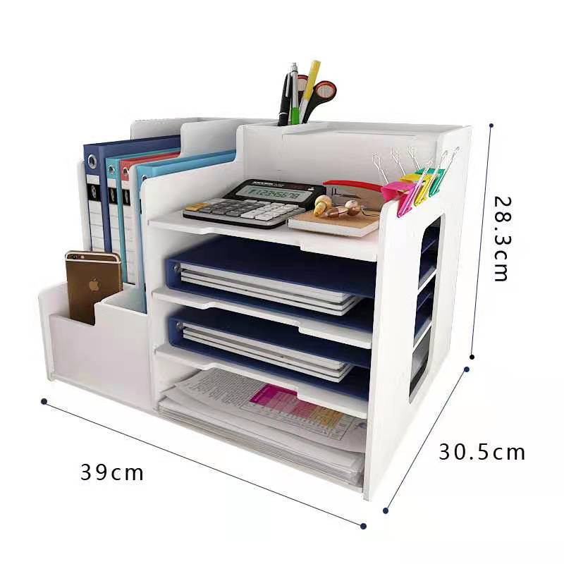Desk Storage Bookshelf Folder Book Office Paper Storage Box File Rack