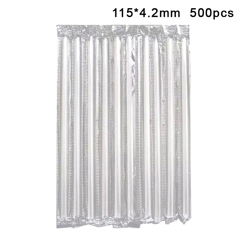 500Pcs Plastic Straw Disposable 15CM Short Transparent Pointed Hard Bulk  Thin Straw Commodity Kitchen Accessories Commercial DIY