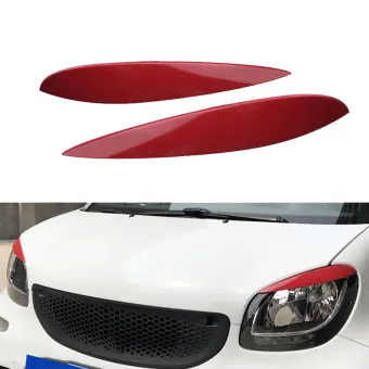 Car Headlight Lamp Eyebrow Eyelid Cover Sticker Trim For Mercedes Benz Smart Fortwo 453 15 19 Lazada Singapore