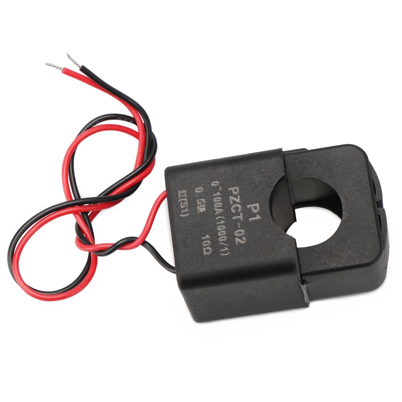Current Transformer,100A 100MA AC Current Sensor, Split Core Amp Transformer Sensing Relay, Mini Clip-On Easy to Install CT Without Power Off