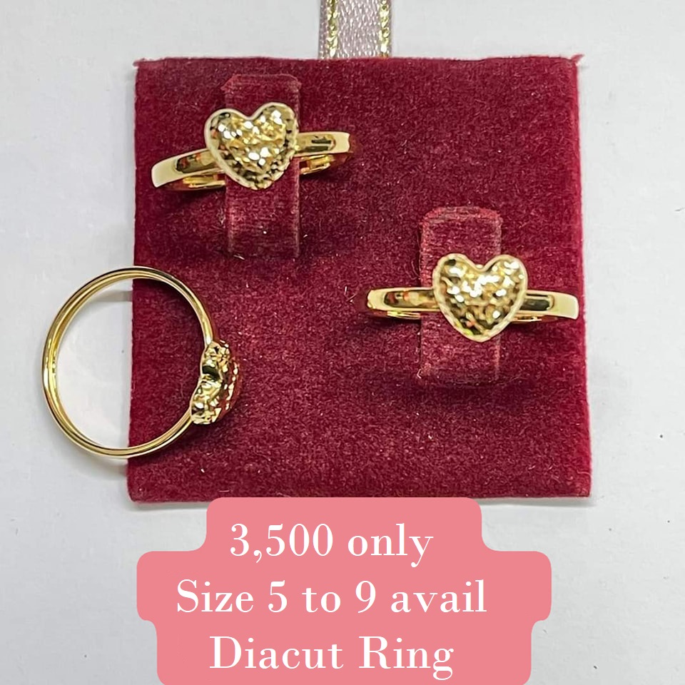 SAUDI Gold 18K Diacut Ring | Lazada PH