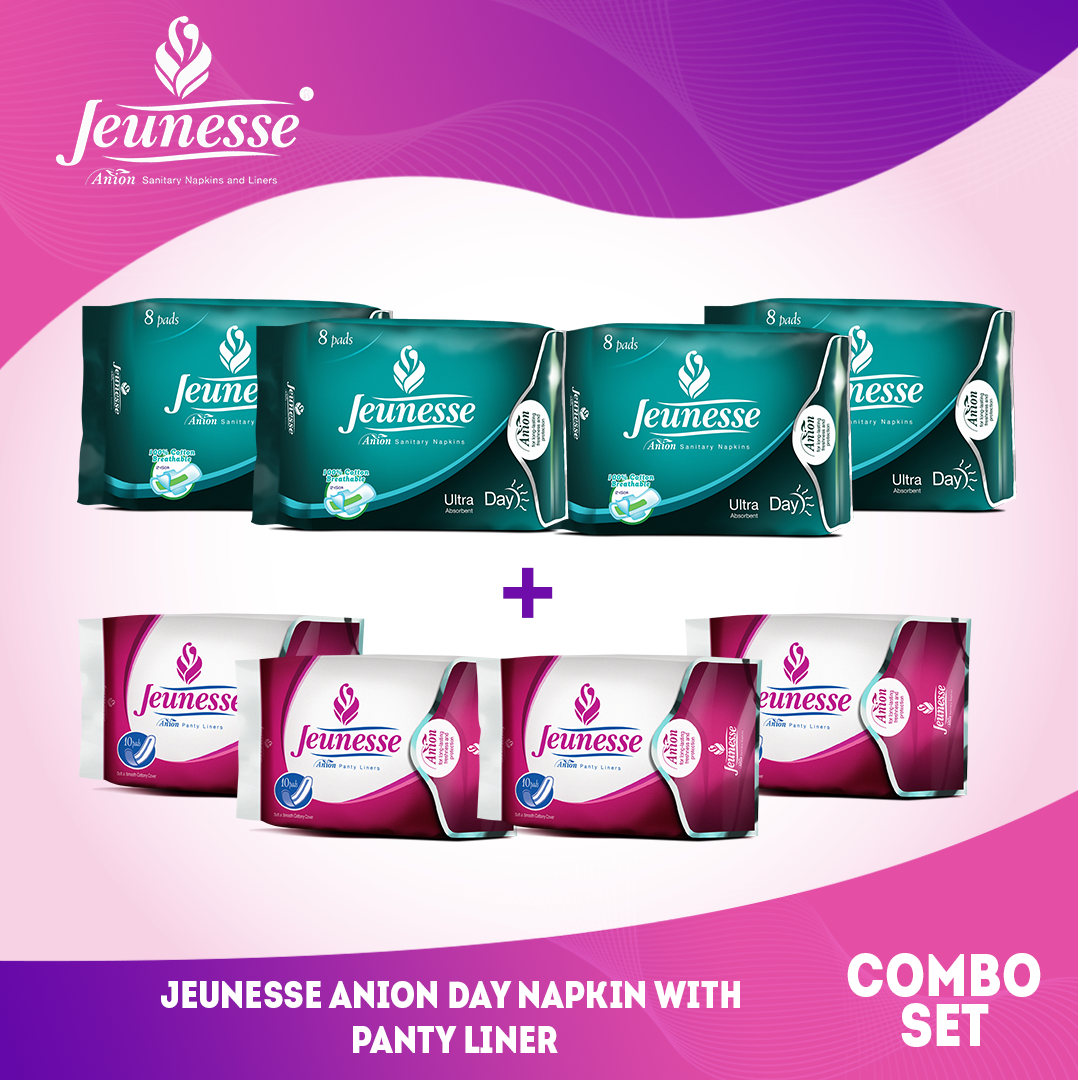 Jeunesse Anion Day Napkin with Panty Liner Sanitary Combo Set Lazada PH