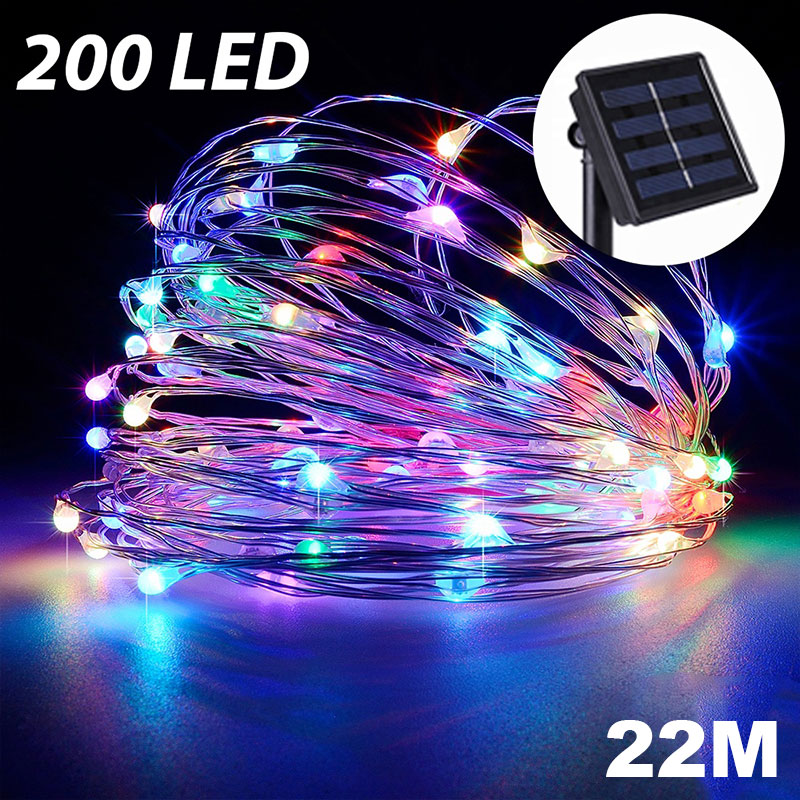 Ipower 2M 22 LED/22M 200LED Strip Lighting Outdoor Solar light