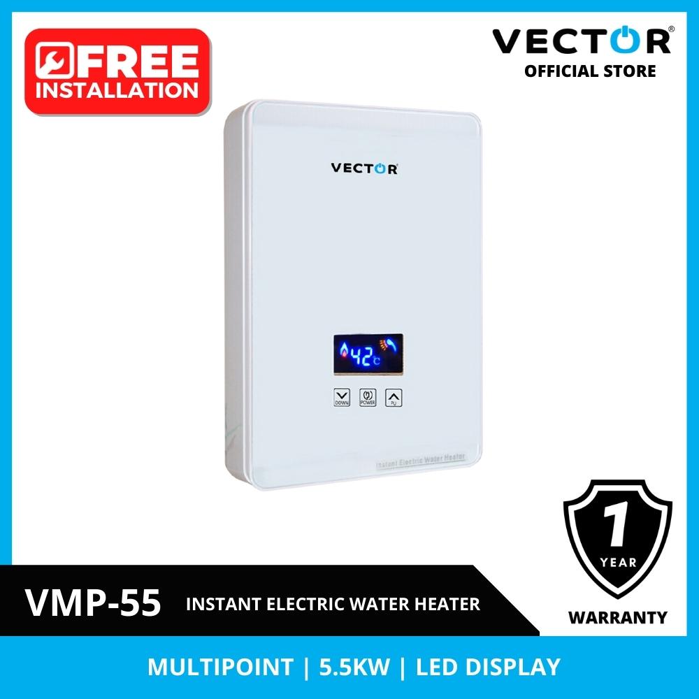 Vector VMP-55 5.5Kw 3-Steps Control Multipoint Instant Water Heater (White)  (Please ask the seller before buying the unit) | Lazada PH